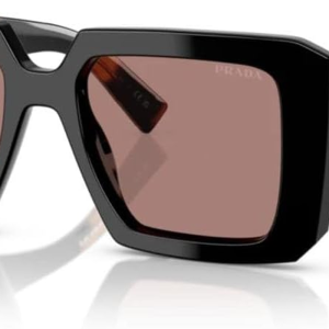 Prada Women'S Designer Square RX Sunglasses with Light Brown Lenses