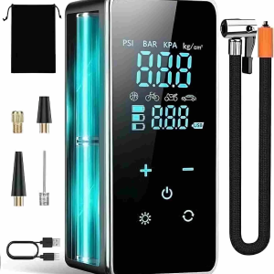 Tire Inflator Portable Air Compressor-18000Mah-Portable Air Pump-150 PSI Tire Pump with Touch Screen/Gauge/Light for Car, Motorcycle, Bike, Ball