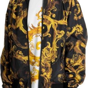 Versace Men Bomber Jacket Black - Gold