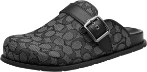 Mens Buckle Clog in Signature Jacquard