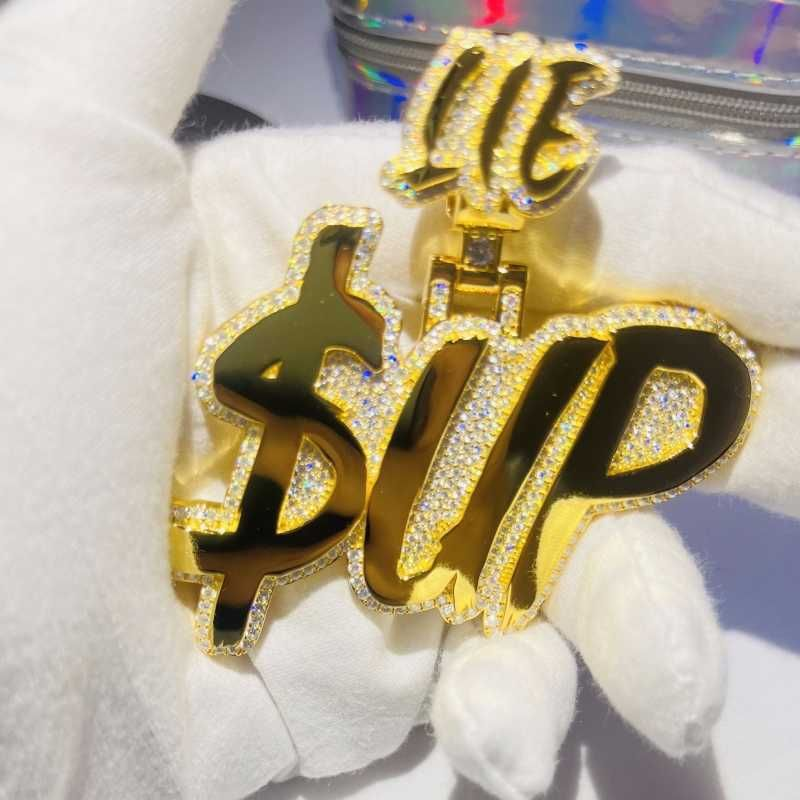 Factory Custom Hip Hop Photo Pendant Moissanite Baguette Cut Lab Diamonds Iced Out Pendant as a Gift - Image 6