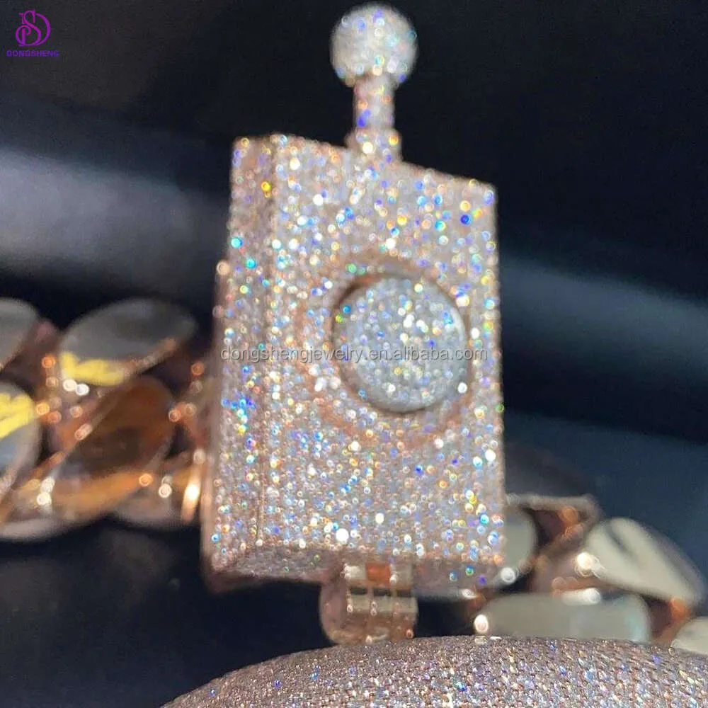 Mens 925 Sterling Silver Fashion Jewelry Pendants Charms Hip Hop Pendant Custom Ice Out VVS Moissanite Diamond Pendant - Image 4