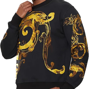 Versace Jeans Couture Black Baroque Print Sweatshirt-
