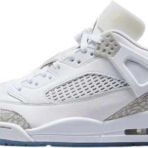 Air Jordan Spizike Low Men'S Shoes (White/Metallic Silver/Barely Blue/Neutral Grey)