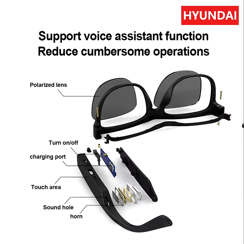 Choice C8 Bluetooth 5.4 Glasses Earphones with Low Latency HD Call Mic Out Door Sports Driving Multi-Function Sunglasses - Image 2