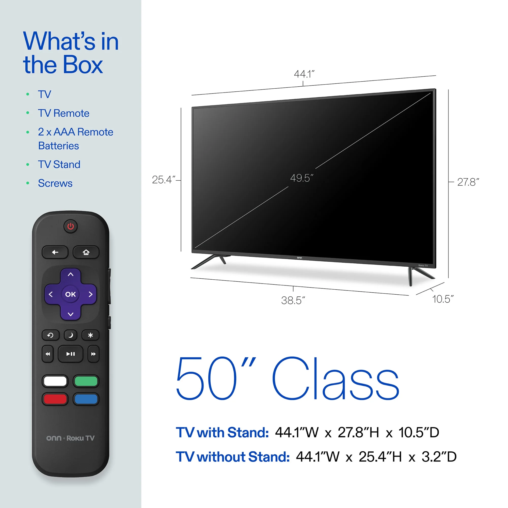 50” Class 4K UHD Roku Smart Television, 100012585 - Image 5