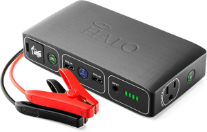 Bolt 58830 ACDC Portable Car Battery Jump Starter | 58.8Wh USB Power Bank with AC Outlet, Emergency Floodlight & Charger, Jumps Cars Suvs & Trucks, Powers Phones & Laptops, TSA Approved — Gray
