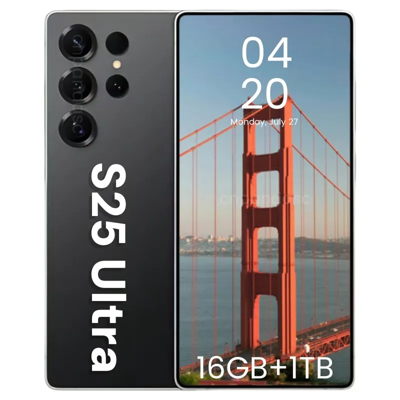 S25 S24 Ultra Phone 5G Smartphone Face Recognition Unlock 6.8-Inch HD Full Screen Video Clear Display 20MP Camera GPS 512GB 256GB Phone Storage Multiple Languages