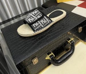 Premium Jacquard Espadrille Slides