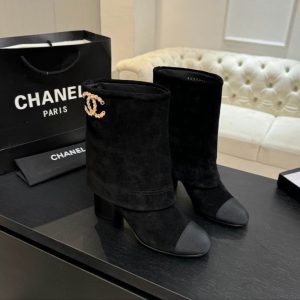 Premium Suede Fold Over Mid Calf Boots