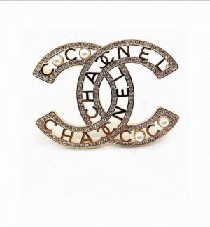 Premium Coco Pearl Crystal Brooch