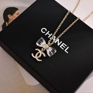Premium Transparent Bow Necklace