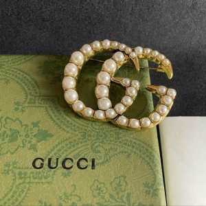 Premium Double G Pearl Brooch