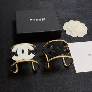 Premium Hollow Out Double CC Cuff Bangle