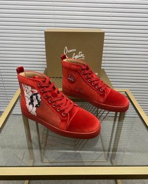 Premium Loupin Up Velvet High-top Sneaker