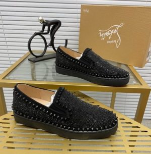 Premium Crystal and Spike Pik Boat Slip-on Sneakers