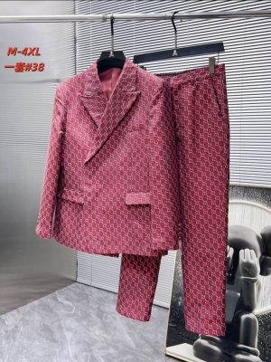 Premium Shadow Monogram Double Breast Suit