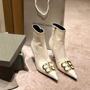 Premium BB Knife Patent Leather Ankle Boots