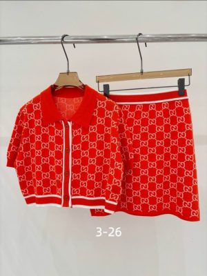 Premium Jacquard Cropped Cardigan and Skirt
