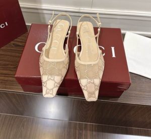Premium Demi Crystal Mesh Slingback Pumps