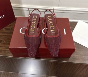 Premium Demi Crystal Mesh Slingback Pumps