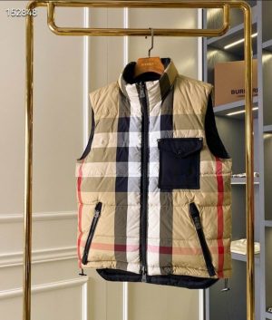 Premium Reversible Check Puffer Gilet