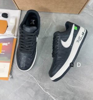 Premium Virgil Abloh LV x Nike Air Force "Friends & Family" Black (22)