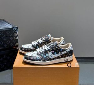 Premium LV x Off-White x Nike Air Jordan Low 1 "Craggy"
