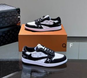 Premium LV x Cactus Jack x Nike Air Jordan Low 1 "Panda"