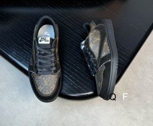 Premium LV x Air Jordan 1 Low x Travis Scott