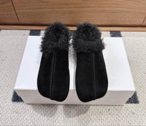Premium Shearling Suede Mules