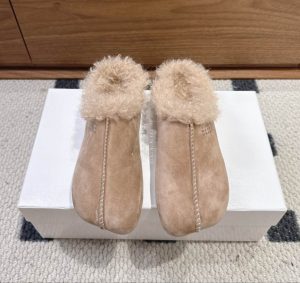 Premium Shearling Suede Mules